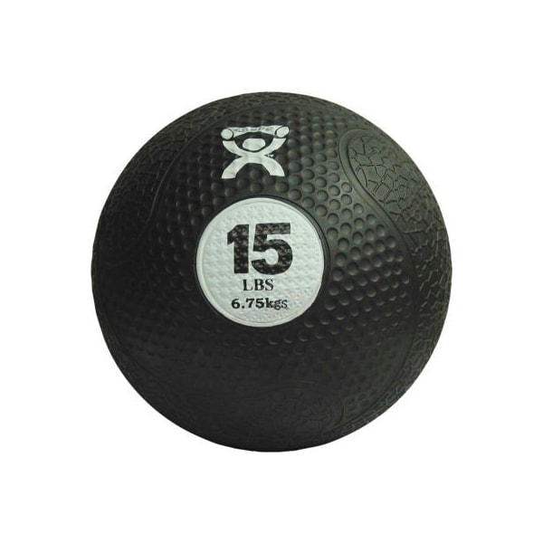 CanDo Firm Medicine Ball, 15 lb., 10" Diameter, Black